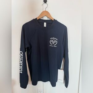 NWT Lululemon Tennis Club Athletica Dark Blue Crew Neck Top Sz 6